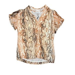 Calvin Klein snake skin blouse NWT‎